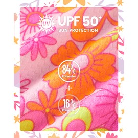 Angel season Toddler Swimsuit Girls 4T Bathing Suit Girl One Piece Swimwear for Little Kids with Upf50+ Cute Ruffle Summer Swimming Suit Quick Dry for Beach Sport Crossback Pink Yellow Floral Size 4T