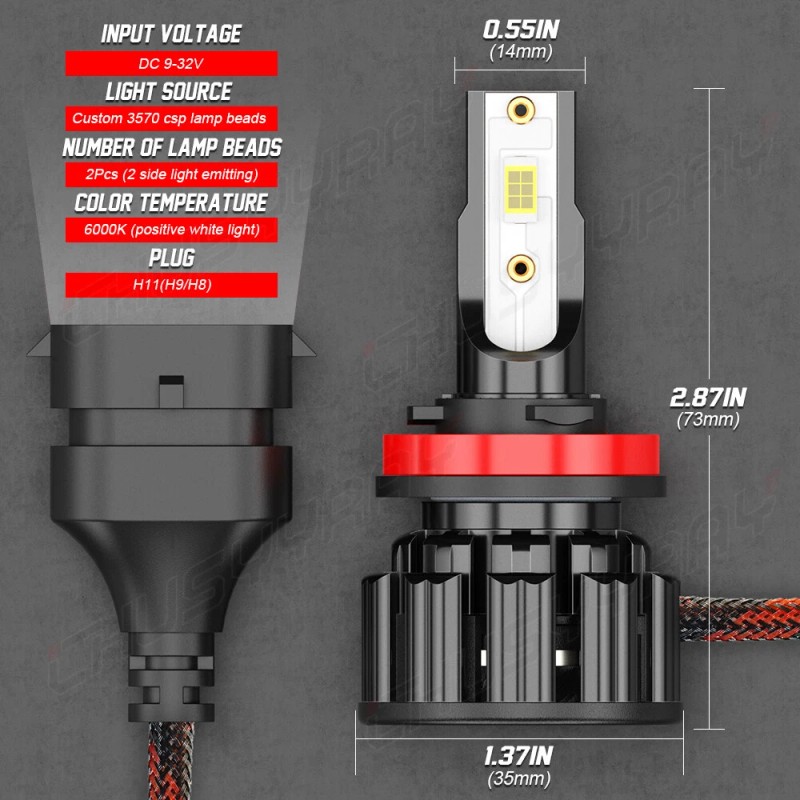 CHUSYYRAY Para For Toyota Highlander 2011-2013 Combo LED faro Hi/Lo