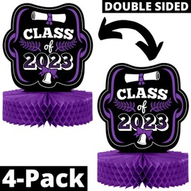 Graduation Centerpieces for Tables 2023-4pcs Graduation Table Centerpieces - 12" Double Sided Graduation Party Centerpieces 2023 - Grad Centerpiece Table Decorations - Class of 2023 Decorations