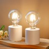 JHY DESIGN Set of 2 White Table Lamp Battery Powered