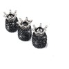 Totority 4pcs Diamond Car Tire Cap Wheel Stem Cap Shining