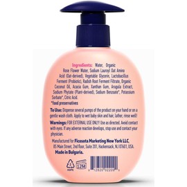 Babyology All Natural Baby Wash and Shampoo - 100% Edible Ingredients - with Organic Rose Water (Unscented) - 13,52 FL. OZ - Good for Sensitive Skin - Non Toxic - Tear Free (Pack of 2)