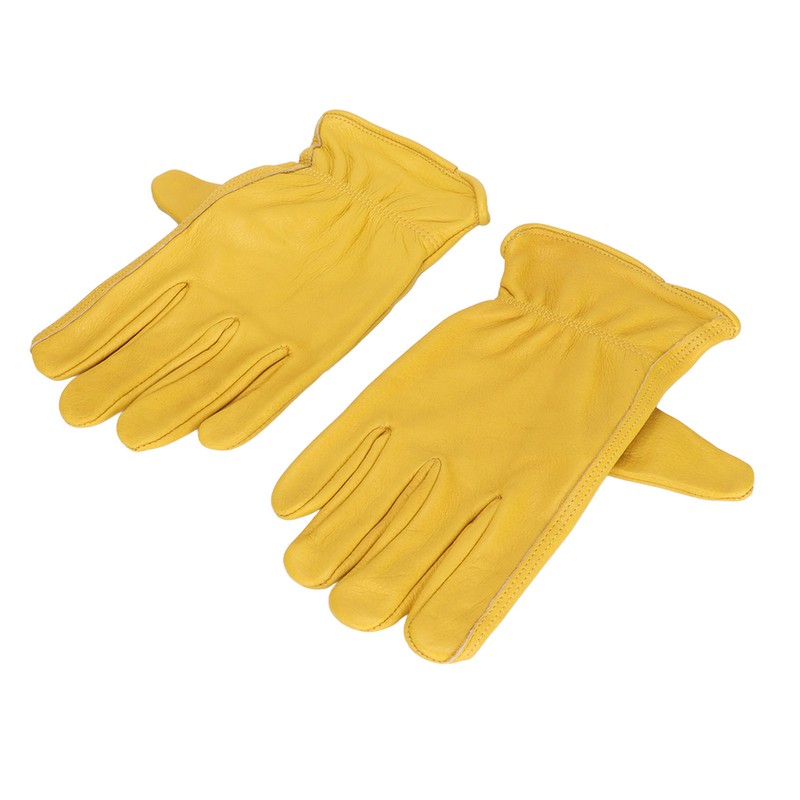 Garden Cowhide Gloves Wear Resistance Full Finger Leather Gloves for