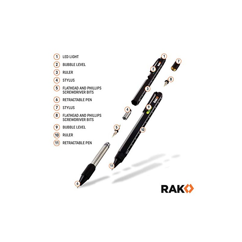 RAK Multitool Pen - Multi-Tool Pen Set 11 in 1,