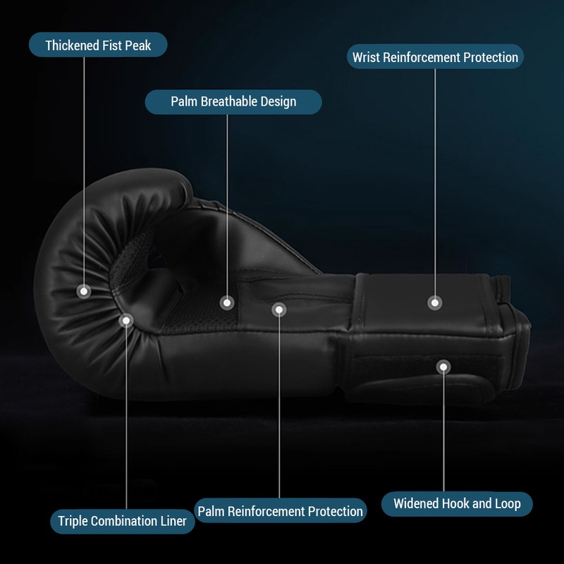 Kickboxing Training Gloves PU Boxing Gloves Punching Bag Gloves for