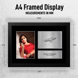HWC Trading FR A4 Jenna Coleman Dr Who Gifts Printed Signed Autograph Picture for TV Show Fans - A4 Framed