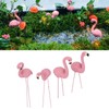 Hztyyier 4 Pieces Garden Statues, Flamingo Statue, Pink Christmas Decorations