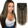 Sassina Yaki Clip in Hair Extensions Real Human Hair Double