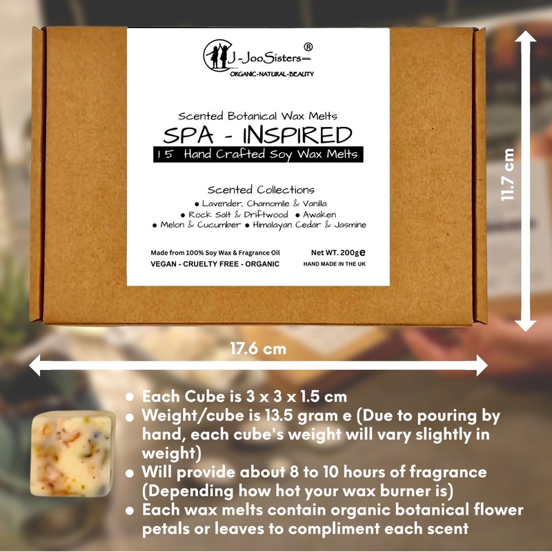 SPA-Inspired Highly Scented Botanical Wax Melts Collections (15 x 13.5g