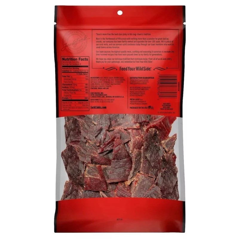 Jack Link'S Beef Jerky, Original, 1/2 Pounder Bag - Flavorful