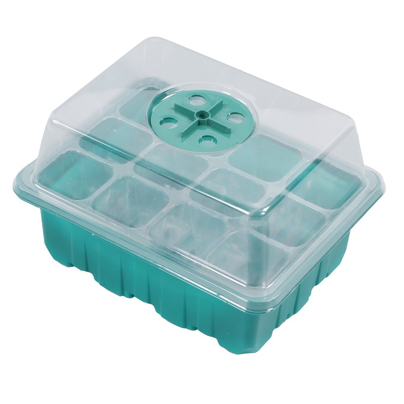 10Pcs Seedling Trays 12 Hole Transparent Adjustable Ventilated Seedling Starter