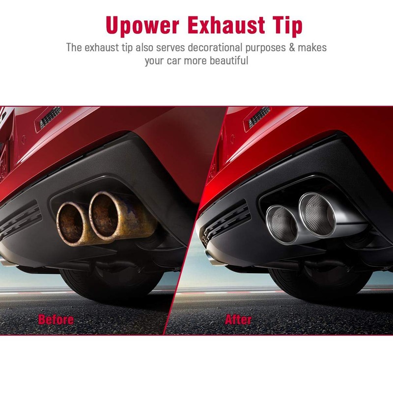 Upower 2.5" to 3.5" Dual Staggered Exhaust Tips 2 1/2