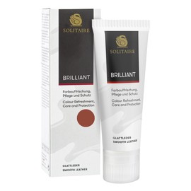 Solitaire Brillant 75 ml Shoe Cream in a Tube, Intensive Care and Waterproofing for Shoes, Bags and Clothing Made of Leather - Red -