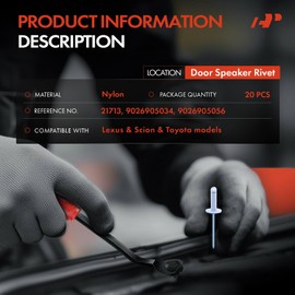 A-Premium 20PCS Aluminum & Steel Rivet Fasteners Clip Compatible with Toyota RAV4, Corolla, Corolla iM, Prius, Prius Prime, Prius V, Matrix, Yaris, C-HR & Lexus IS300 & Scion tC, xB, xD - For 5mm Hole