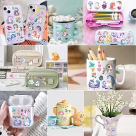 Unicorn Tattoos Girls Children's Tattoo Girls 24 Sheets Children's Tattoos Skin-Friendly Horse Tattoos School Cone Filling Girls Unicorn Birthday Rainbow Tattoo Children Unicorn Gifts for Girls