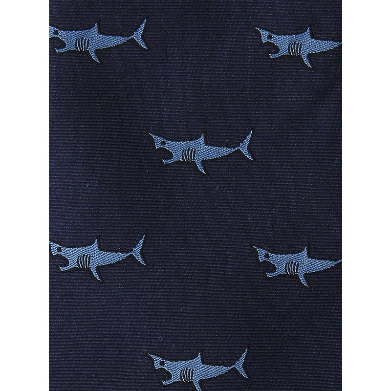 [COLORATA] Carolata Shark Pattern Necktie (100% Silk / Jacquard Woven),