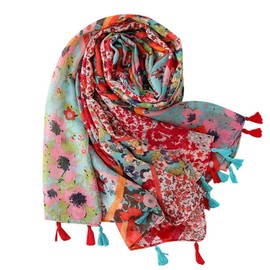 FAIRYGATE Floral Scarf Ladies Scarves Lightweight Shawl Wraps Long Head Scarfs for Women A Best Gifts for Her 231