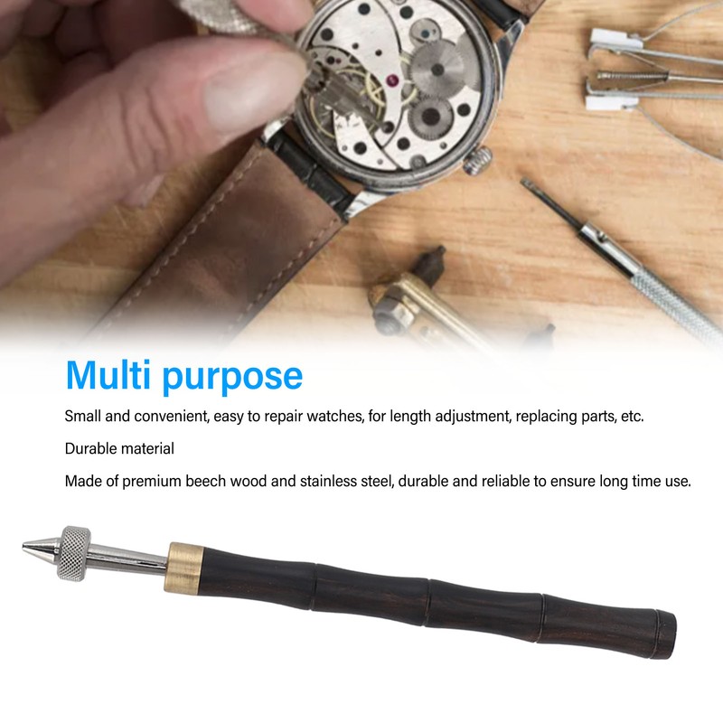 Pin Vise Hand Drill Wooden Handle Comfortable Grip Portable Pin
