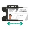 100 x Black BioBadge Landscape ID Card Holders Open-Faced for
