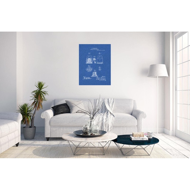 Combination Padlock Patent Print Blueprint (16" x 20") M11048