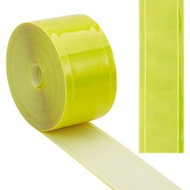 GORGECRAFT 5 Yards x 25 mm Reflective Safety Tape Green/Yellow Reflective Tapes High Visibility Sew-On Safety Belt Tape Warning for Clothing School Bags Raincoats Helmets Trucks