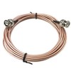 Vanxse RG316 RF Coaxial Coax Antenna Pigtail Jumper 50 Ohm BNC Male to BNC Male Video Cable for AHD SDI CVI CVBS Security CCTV Camera DVR Surveillance System BMCC Video Output (5Meters-15Feets)