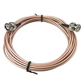 Vanxse RG316 RF Coaxial Coax Antenna Pigtail Jumper 50 Ohm BNC Male to BNC Male Video Cable for AHD SDI CVI CVBS Security CCTV Camera DVR Surveillance System BMCC Video Output (5Meters-15Feets)