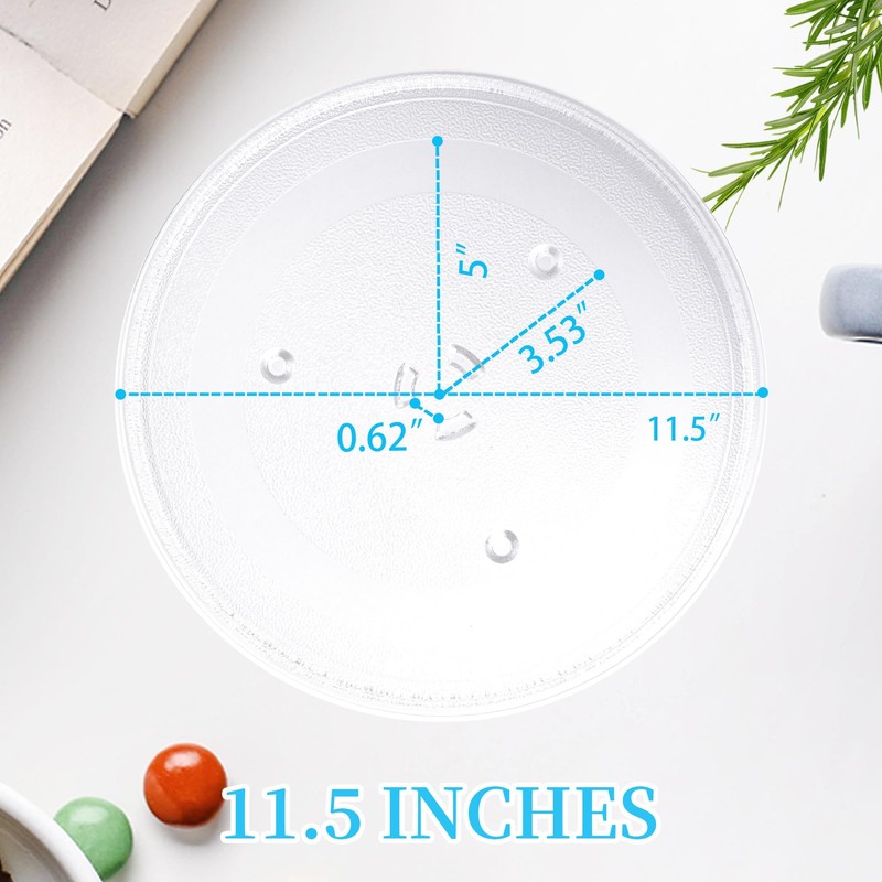 11.5" Universal Microwave Plate Replacement Glass Turntable| Fits LG, GE,