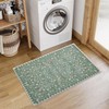 Urtlmaji Green Bathroom Rug Funny Washable Bath Mat for Bathroom
