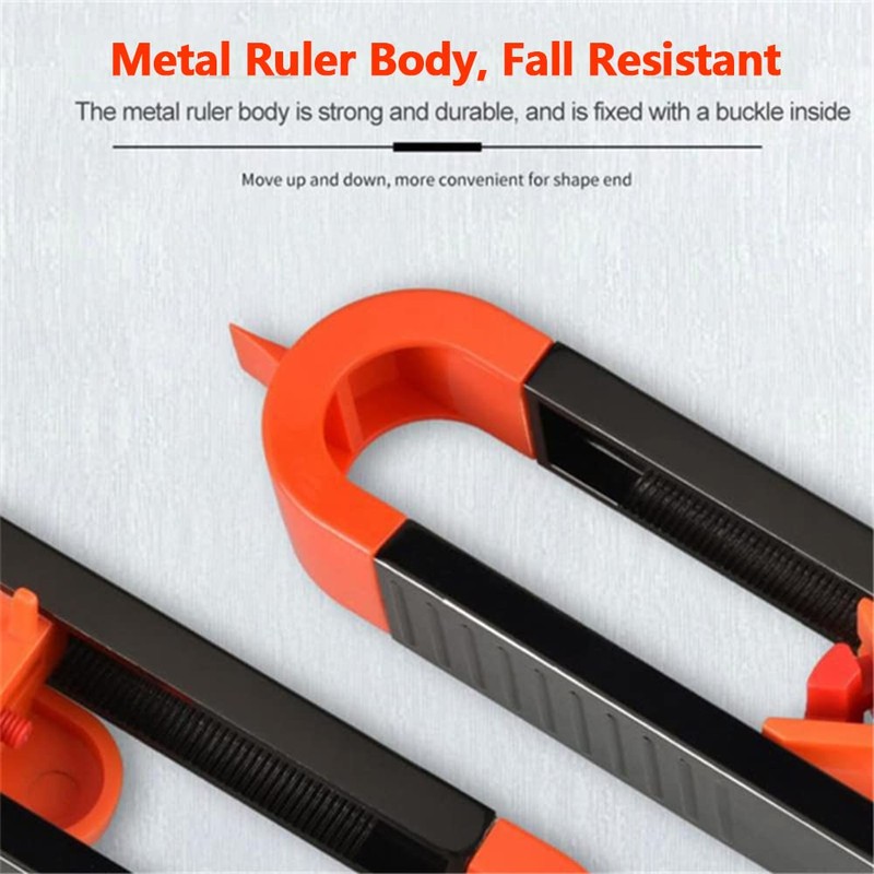 Scribing Ruler Contour Gaug with Lock, Precisely Copy Irregular Shapes