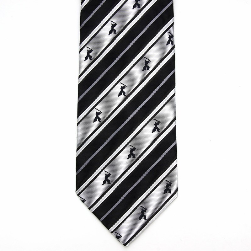 Fortuna Tokyo FT-T16. Samurai Men's Nishijin Woven Necktie FT-T16, Black