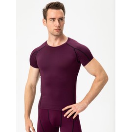 SPVISE 3 Pack Black Gym Compression Shirts for Men Athletic Dry Baselayer Sports T Shirts Workout Tops Gym Running Training