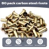 Gdotmely 1/4-20 Multi Grip Rivet Nut Kit, 50pcs Rivet Nuts,