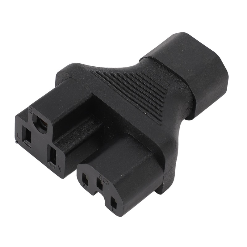 IEC320 C14 to C13 and 5‑15R Power Adapter Male to