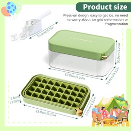 Stackable Ice Cube Tray Set with Lid & Bin, Ice Trays for Freezer –1S release all the ice cubes, Reusable silicone ice cube trays with lid for Drinks and Cocktails (Purple)