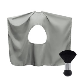 Professional Waterproof Salon Cape with See-Through Window and Neck Duster Brush | Large Hair Cutting Cape for Barbersh