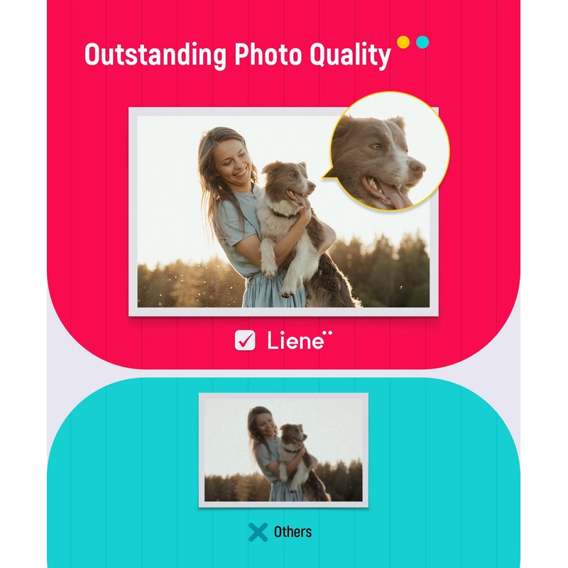 Liene Amber M100/M200/M110/M210 4x6'' Photo Printer 40 Sheets Photo Paper