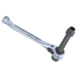 Top Industry (TOP) Hanging Band Wrench, 3 Stage Slide Type, 0.5 x 0.7 inches (13 x 17 mm), Ratchet, 0.7 inch (17 mm), Flare Nut Wrench, Tip Glasses, Water Supply, Plumbing, PHW-1317L, Tsubame Sanjo,