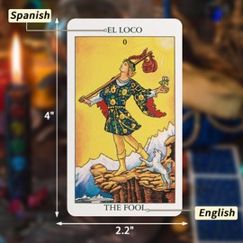 CINROPE Cartas de Tarot en Español: Spanish Tarot Cards, Originales Cartas Tarot con Guia para Principiantes - Cartas de Tarot