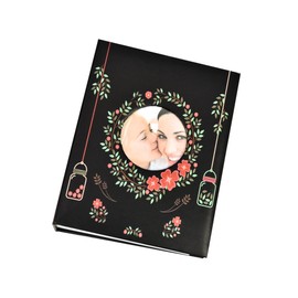 Arpan Fashion Design 200 Holds Photo Album for 4"X6" Photo with Window (Black Floral)