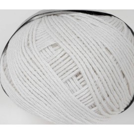 Yokota DARUMA Linen Ramie Cotton Wool Yarn, Medium Thick, Col.1 White, 1.8 oz (50 g), Approx. 32.6 ft (102 m) 4180