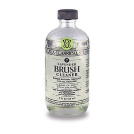 Chelsea Classical Studio Lavender Essence Brush Cleaner for Making Paintbrush Hair Subtle Maintaining Maximum Working Quality - [2 oz. Bottle]