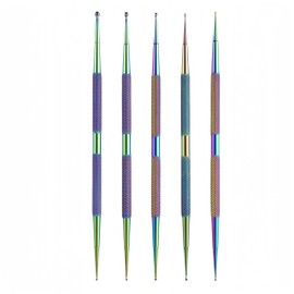 TAIYUYUE Set of 5 1-3 mm Stainless Steel Ball Stylus Polymer Clay Doll Sculpting Tools (Color Set)