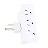 iGoto AM04 Multicontacto triple aterrizado, color blanco, 125 V, 15A