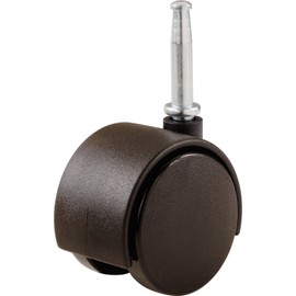 Shepherd Hardware 9577 2-Inch Office Chair Caster, Twin Wheel, 5/16-Inch Stem Diameter, 75-Lb Load Capacity, Black