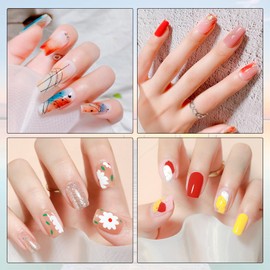 Saviland 36 Colors Gel Pen Nail Kit Spring Summer Color Gel Nail Polish Set with 15 Nail Brushes DIY Nail Art Design for U V/LED Drawing Nail Brush for Nail Salon