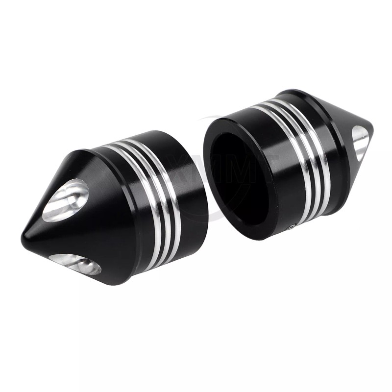 Unbranded CNC Cut Front Axle Nut Cap Cover For Harley