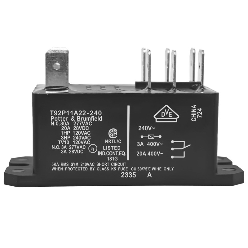 T92P11A22-240 Power Relay (Pack of 2) - DPDT, 240VAC, 30A