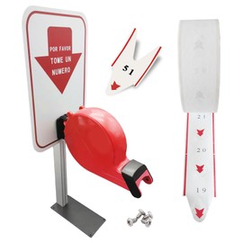 KOQICALL 2 Digit Take a Number System Ticket Dispenser with Counter Stand and 1 Roll Queue Ticket 2000 Tickets for Queue Call System (K-T-2-ES)