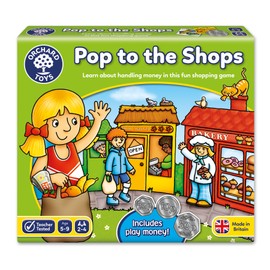 Orchard Toys Pop to the Shops Board Game, Helps Teach Handling Money and Giving Change, Perfect for Ages 5-9, Helps Money Skills, Educational Toy Game, 250 x 220 x 50mm